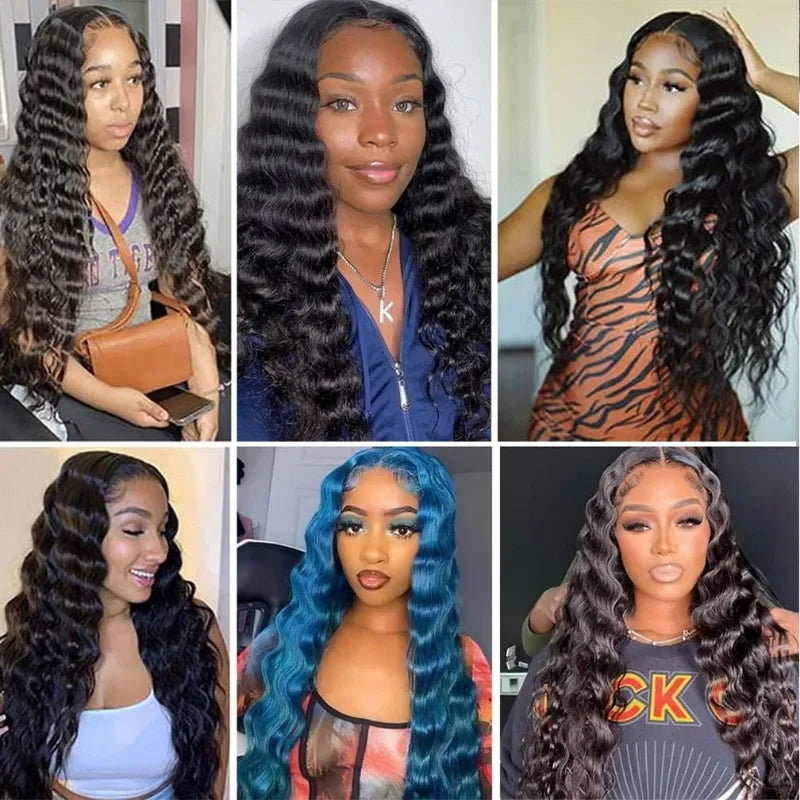 Loose Deep Wave Human Hair Bundles 10-30 Inches 100g/Pc 100% Unprocessed Brazilian Virgin Hair Natural Black Color 1PC