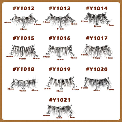 Cat Eye Lash 3/5/10 Pairs Half Lashes Natural Long False Eyelashes Wispy 3D Mink Lashes Volume Faux Cilios Extension Makeup Tool