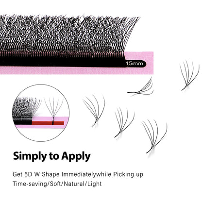 Veyes Inc W Shape Eyelash Extensions Veyelash Automatic Flowering Bloom 3D 4D 5D 6D Premade fans Natural Soft Dense Individual