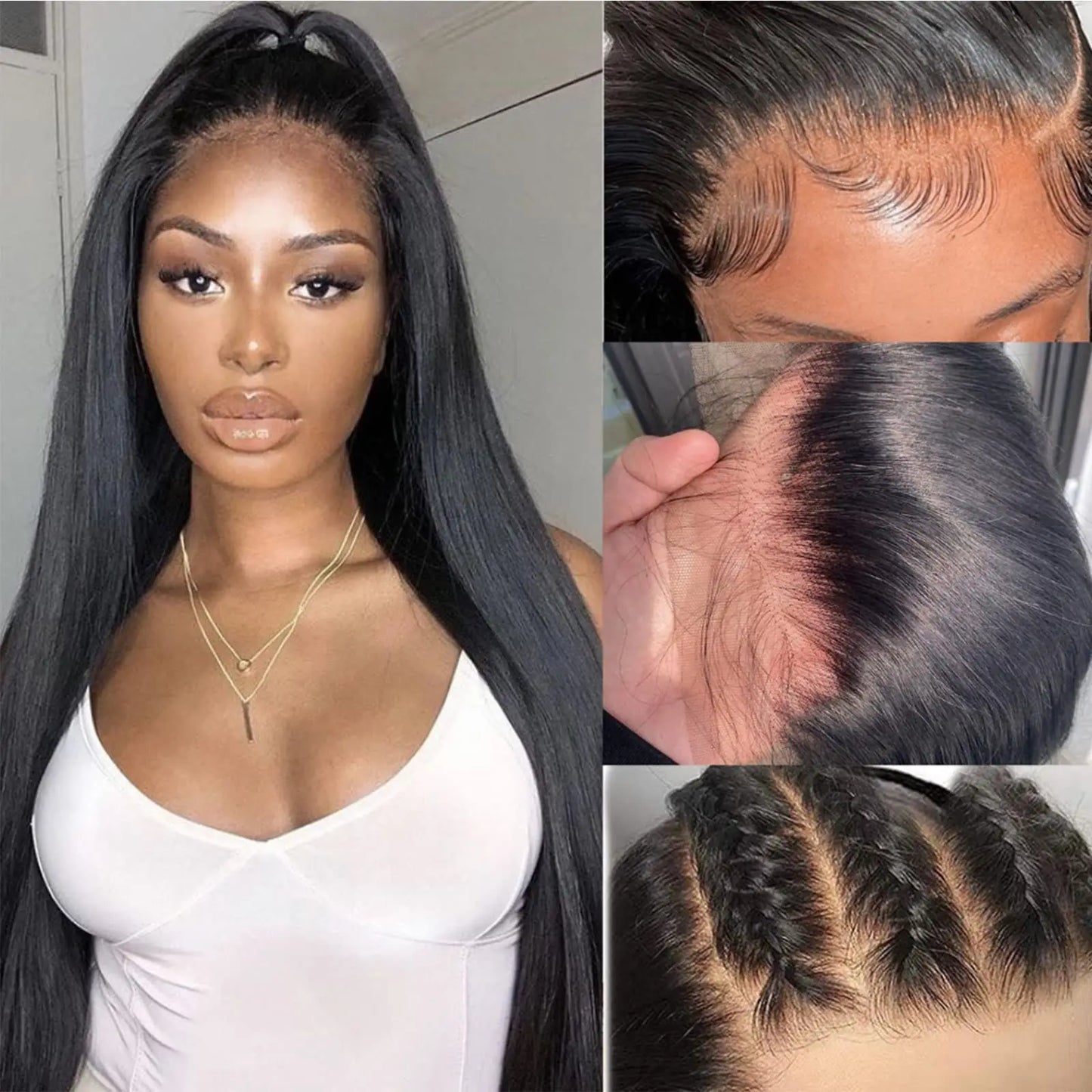 360 Full Lace Wig Human Hair Pre plucked Lace Wig 13x6 Human Hair Wigs 36 inch Bone Straight Lace Frontal Wig For Women