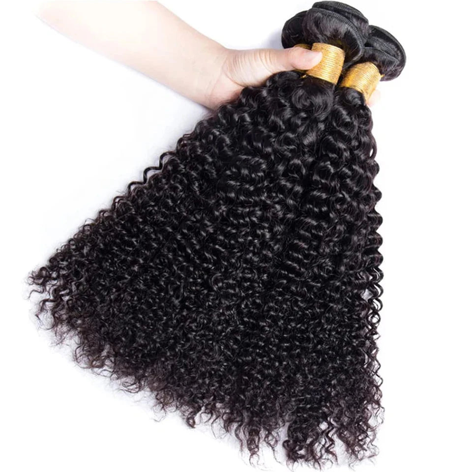 Brazilian Kinky Curly Human Hair Bundles 1/3/4 Pieces Jerry Curly Natural Hair Extensions Woman Wet And Wavy Human Hair Bundles