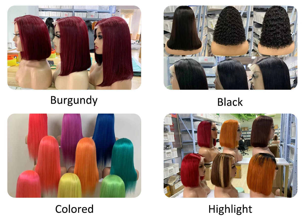Afro Kinky Curly Bob Wigs 13x6 13x4 HD Lace Front Wigs Human Hair Glueless Wig Pre Plucked for Women Natural Black Color Bob Wig