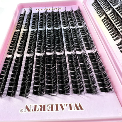 Faux Mink Eyelashes 540Cluster C Curled 9-16mm Mixed Natural Eyelash Extension 3D Russian Strip Personal Eyelash Makeup Tool
