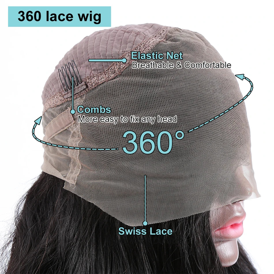 360 Full Lace Wig Human Hair Pre Plucked Deep Wave Frontal Wig Natural Hairline Hd Lace Wigs 20-36 Inch Curly Human Hair Wigs