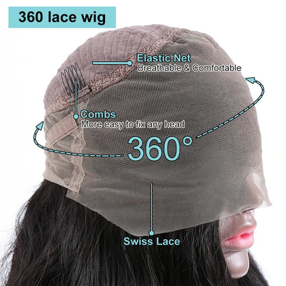 360 Full Lace Wig Human Hair Pre Plucked Deep Wave Frontal Wig Natural Hairline Hd Lace Wigs 20-36 Inch Curly Human Hair Wigs