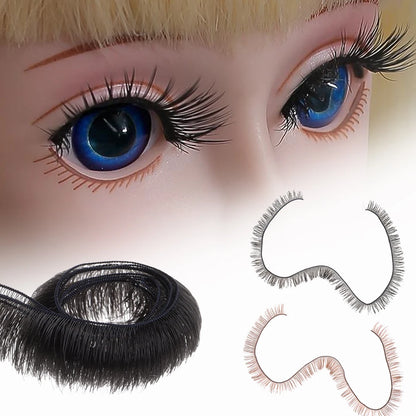 5PCS Doll False Eyelashes DIY Eye Lash Black Brown Simulation Fake Lashes For Kids Holiday Gifts Toy Decor Dolls Accessories