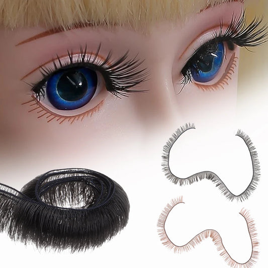 5PCS Doll False Eyelashes DIY Eye Lash Black Brown Simulation Fake Lashes For Kids Holiday Gifts Toy Decor Dolls Accessories