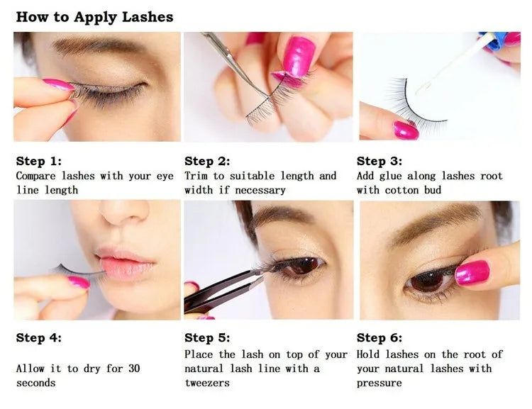Eye Makeup 5 Pairs False Eyelashes Natural Wispy Cross Lash Extension 3D Bunch Japanese Fairy Little Devil Cosplay Daily Dating