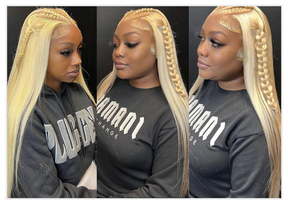 Real 13x4 13x6 HD Lace Frontal Wig 613 Blonde Lace Front Wig Human Hair Bone Straight Human Hair Wigs Pre Plucked with Baby Hair