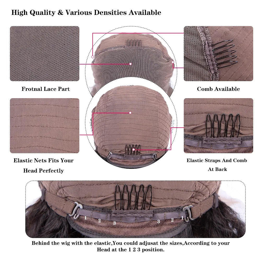 13x6 HD Lace Frontal Wigs Straight Lace Front Human Hair Wigs For Women Transparent Lace Wig 13x4 Human Hair 180% High Density