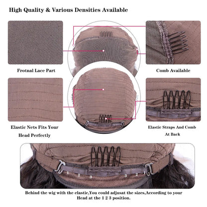 13x6 HD Lace Frontal Wigs Straight Lace Front Human Hair Wigs For Women Transparent Lace Wig 13x4 Human Hair 180% High Density