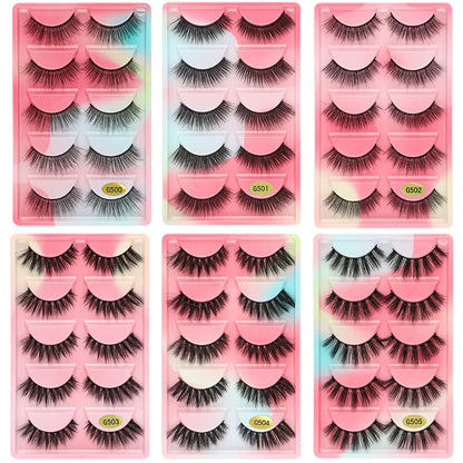 5 Pairs 3d mink eyelashes eyelash extension natural false eyelashes volume dramatic 3d lashes maquillaje mink cilios makeup tool