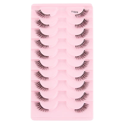 Cat Eye Lash 3/5/10 Pairs Half Lashes Natural Long False Eyelashes Wispy 3D Mink Lashes Volume Faux Cilios Extension Makeup Tool