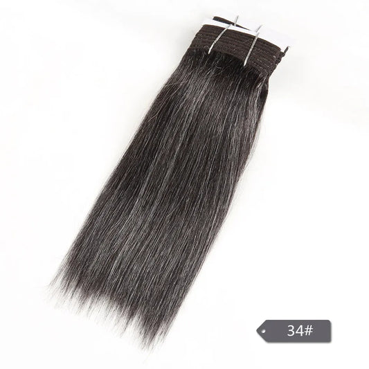 Sleek Brazilian Yaki Straight Grey Hair Bundles Colored #44 #34 #280 51# For Black Nature Remy Gray Human Hair Extension