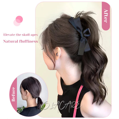 Ponytail Extension Bow Claw Curly Wavy Clip in Hairpiece Ponytail Hair Extensions Long Pony Tail Synthetic for Women Girl Daily