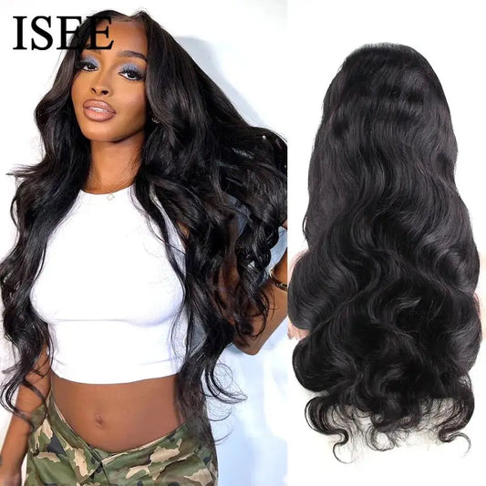 Peruvian Body Wave Human Hair Wigs U Part Wigs For Women Human Hair 180% Density ISEE HAIR U Shape Wigs Glueless Wigs