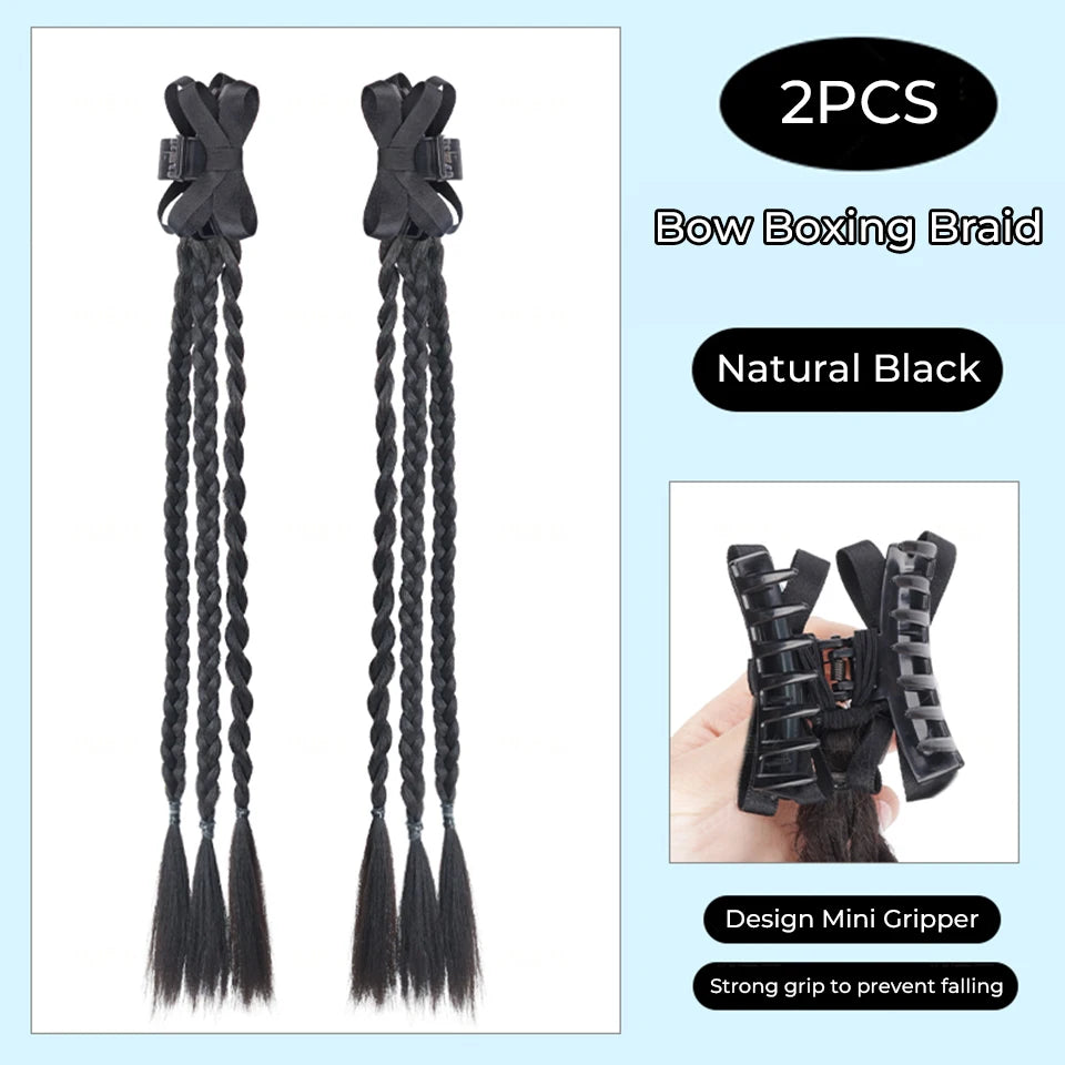 Ponytail Extension Bow Claw Curly Wavy Clip in Hairpiece Ponytail Hair Extensions Long Pony Tail Synthetic for Women Girl Daily