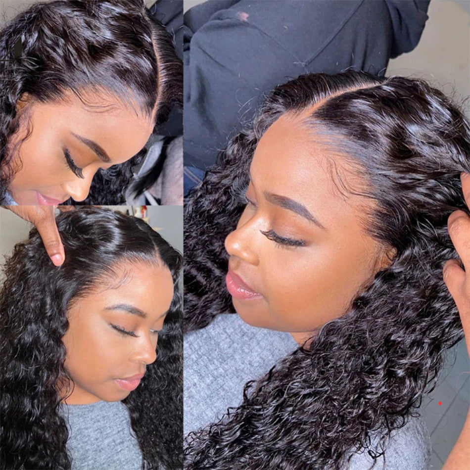 12A Malaysian Hair Bundles With Frontal Kinky Curly Bundles With Frontal 13x4 Ear to Ear Lace Frontal Human Hair Weave Extension