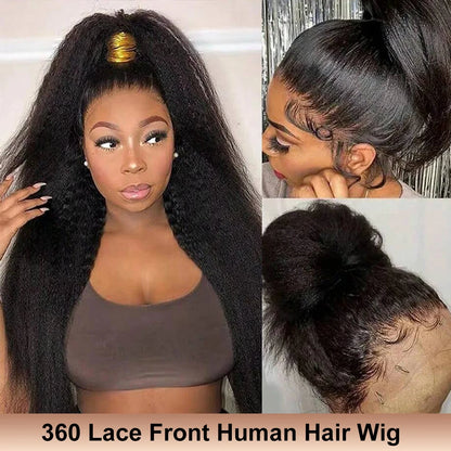 Full 360 Lace Front Wigs Human Hair Pre Plucked Exotic Wig 220% Density lace Real Virgin Soft Brazilian Hair for Black Women