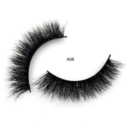 Visofree Mink Eyelashes 3D Mink Lashes Thick Crisscross Winged Eyelashes Cruelty Free Mink 1 Pair/box False Lashes D22