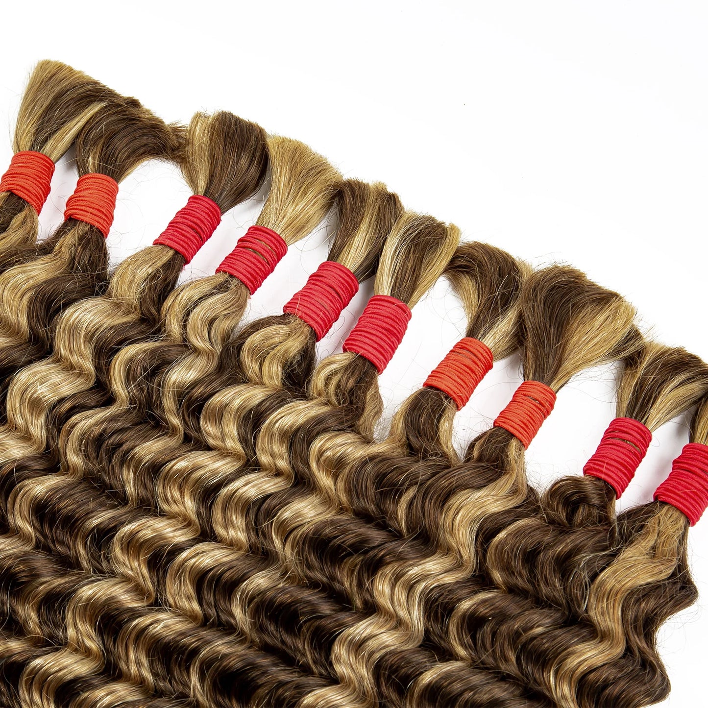 Deep Wave Bulk Human Hair for Boho Braids No Weft 100% Virgin Human Hair Bulk for Braiding Curly Extension Bundles for Women