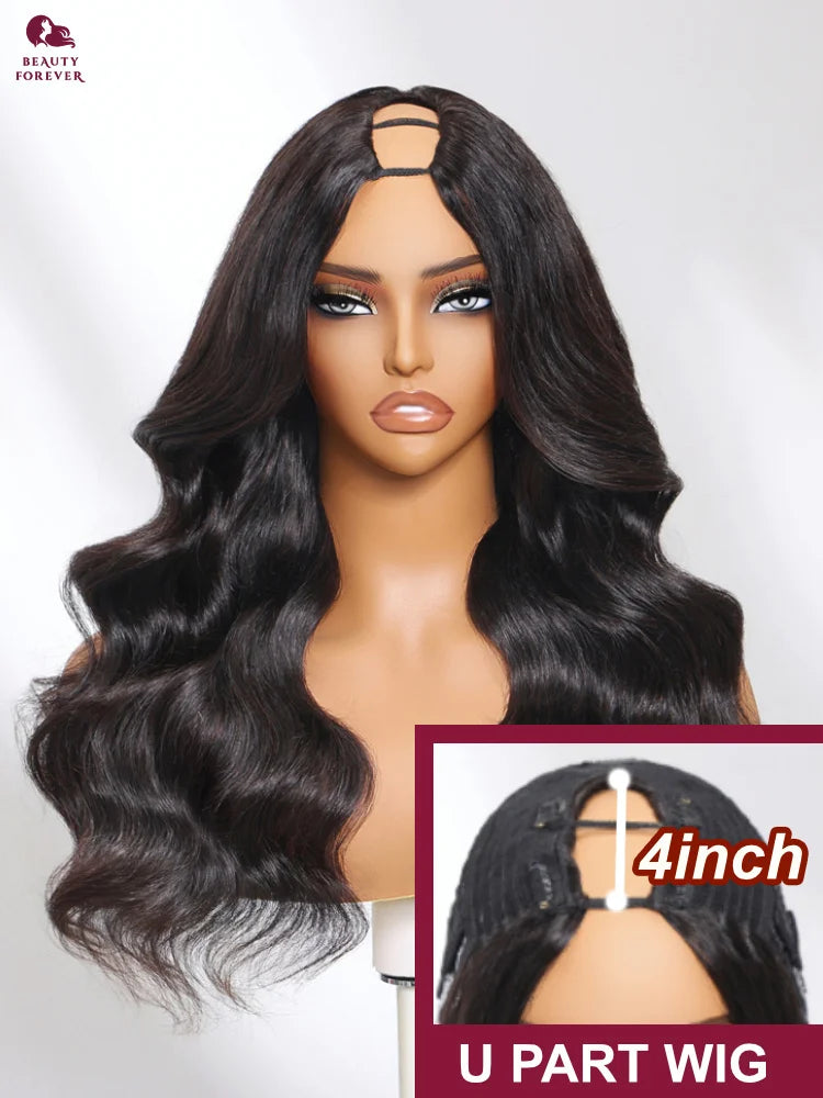 Beauty Forever EasiContout Body Wave V Part Human Hair Wig Seemless Upgrade U Part Wig 100% Raw Virgin Human Hair Wig