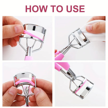11/16PCS Eyelash Curler with 10pcs Replacement Pads Women Professional Eyelashes Curling Tweezers Clips Lasting Eye Makeup Tools