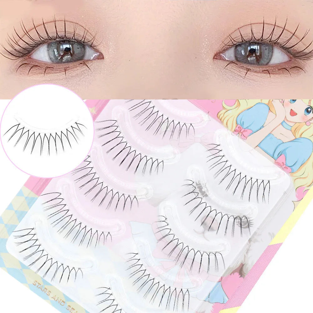 14mm Dream Deer False Eyelashes Lash V-shaped Natural Transparent Makeup Tools Lash Clusters Cosplay Cosmetics Fake Eyelashes