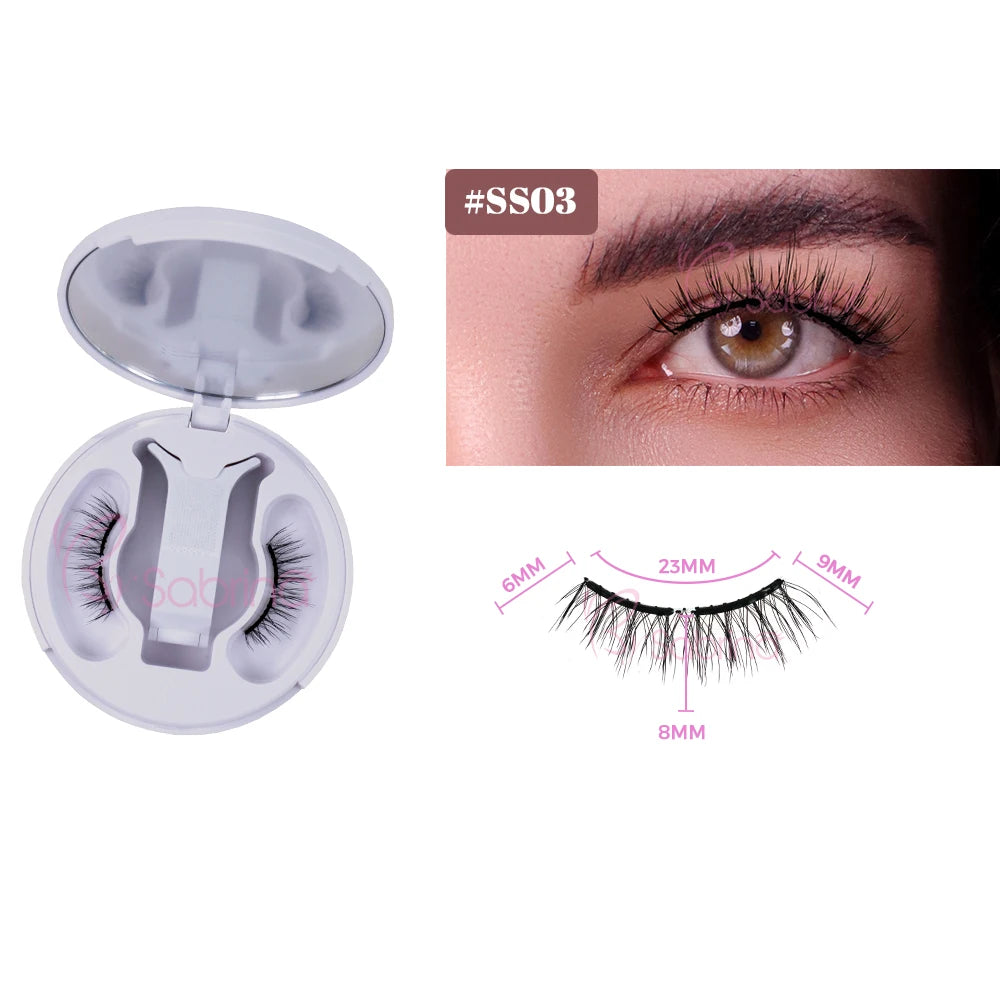 Natural Wispy Magnetic Eyelashes - Soft Flexible False Lashes Reusable No Glue Needed for Women Daily Party Wedding Makeup