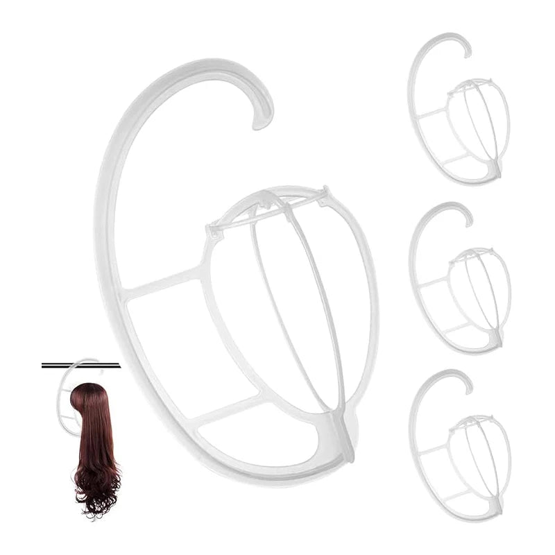 Hanging wig stand, wig holder for multiple wig stands, for hair extensions, wigs and accessories (3 pcs.)