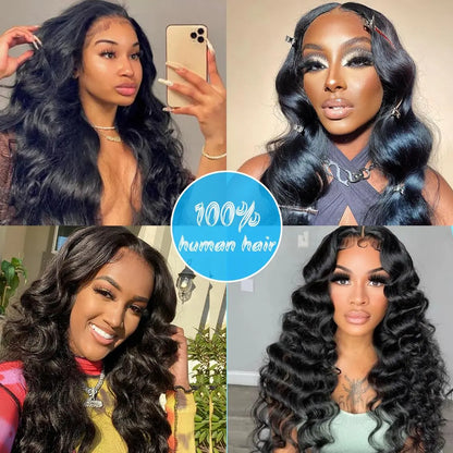 360 Full Lace Frontal Human Hair Wigs For Women Brazilian Body Wave 13x4 13x6 Transparent Lace Front Human Hair Wig Pre Plucked
