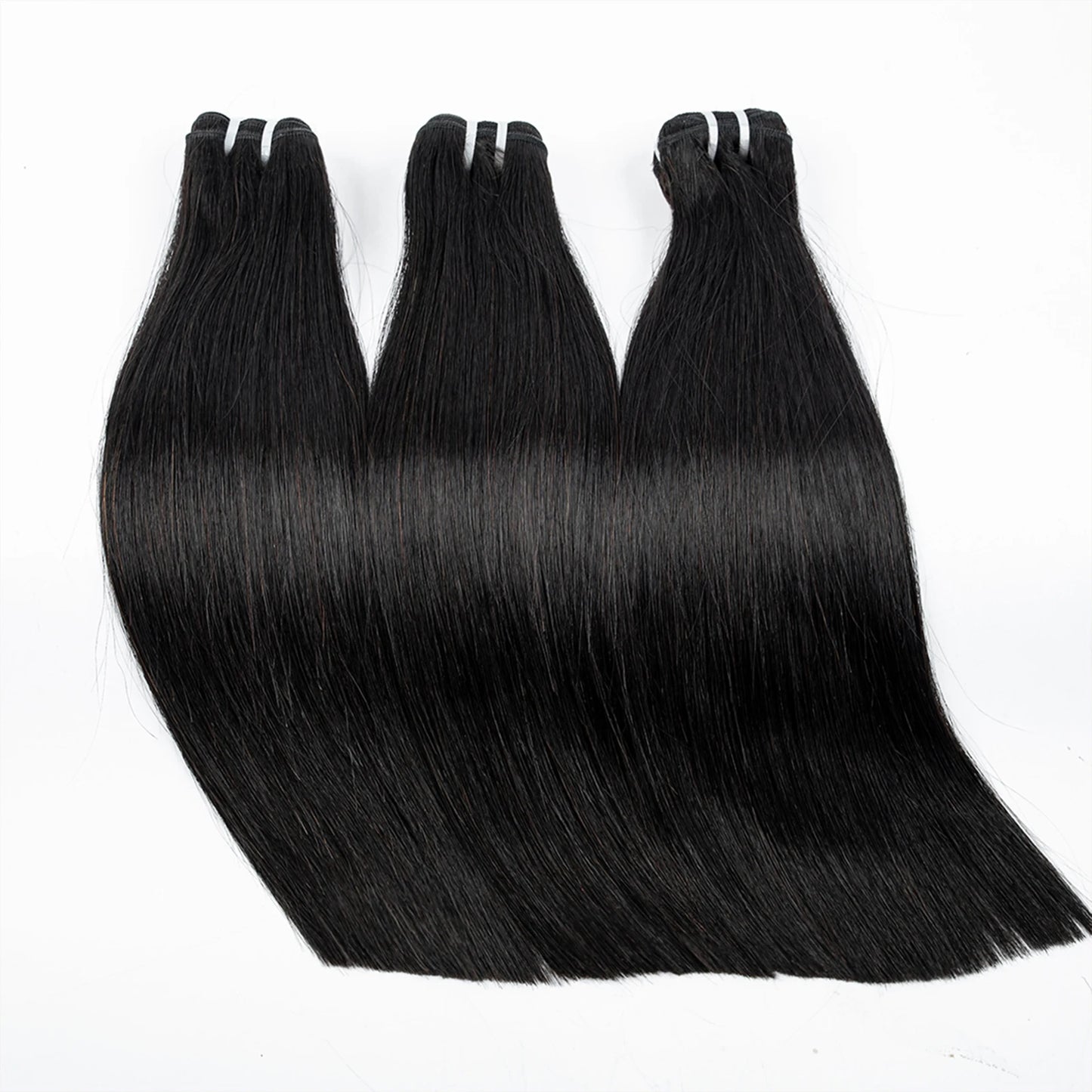 16A Vietnamese Virgin Hair Double Drawn Bone Straight Hair Bundles with 2x6/5x5 HD Lace Closure 100% Raw Human Hair Bundles