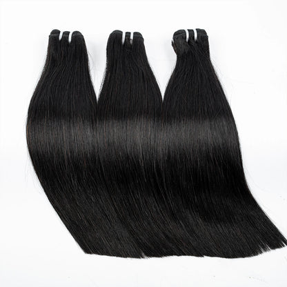 16A Vietnamese Virgin Hair Double Drawn Bone Straight Hair Bundles with 2x6/5x5 HD Lace Closure 100% Raw Human Hair Bundles