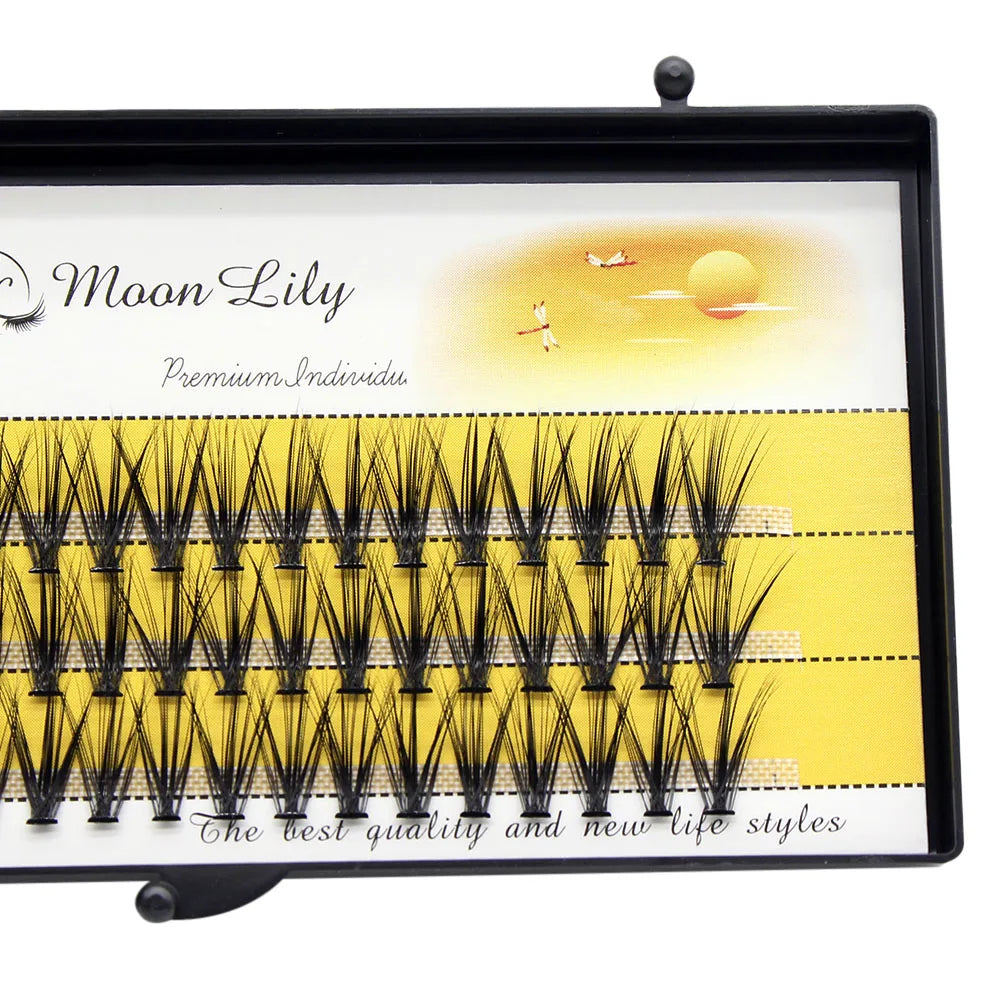 Moonlily Soft Mink Silk 20D/30D/40D Lashes Cluster Eyelash Extension Natural Long 3D Volume Effect Faux Bunche Individual Makeup