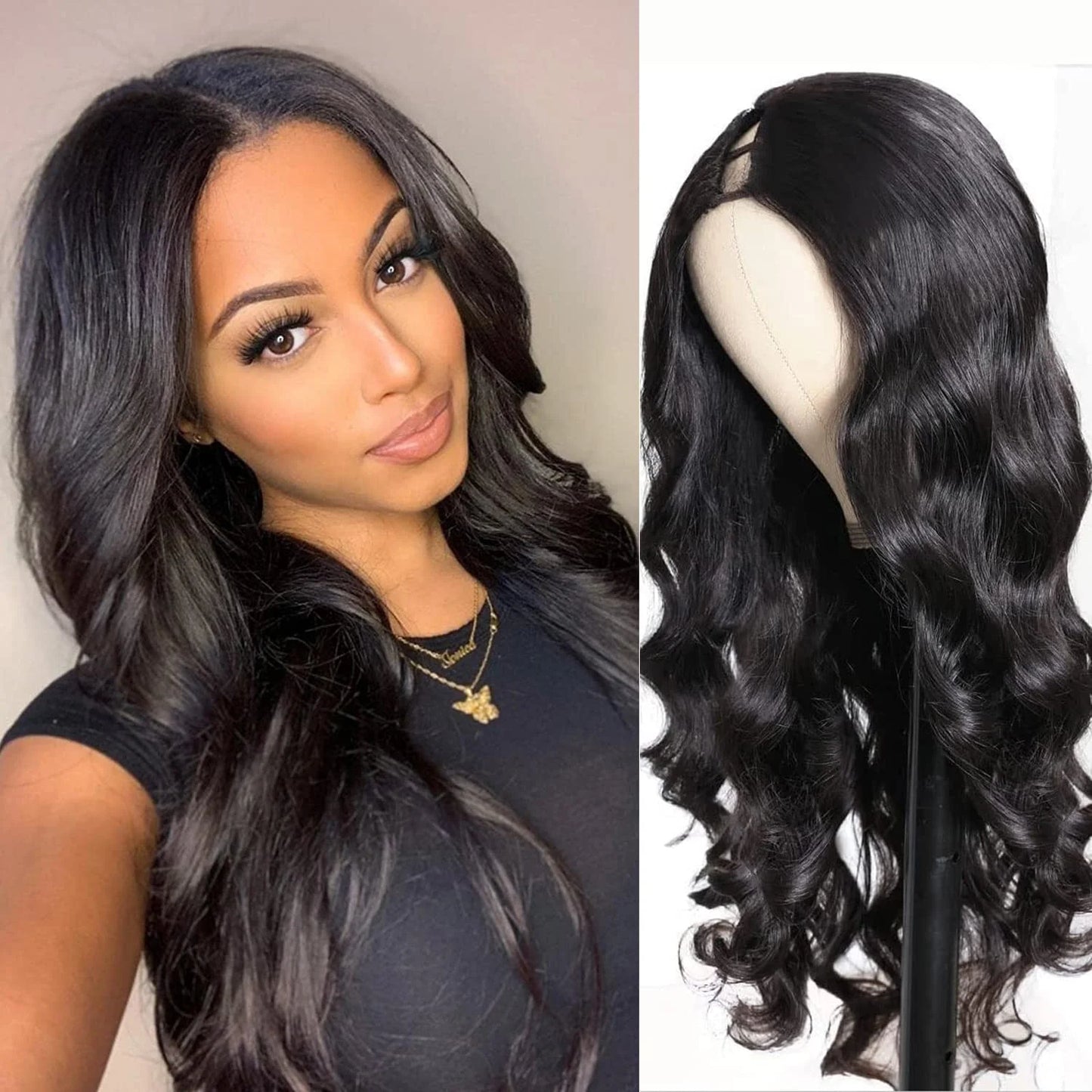 V Part Body Wave Wigs Human Hair Wigs For Women Human Hair Glueless V Shape Wigs No Leave Out V Part Body Wave Human Hair Wig