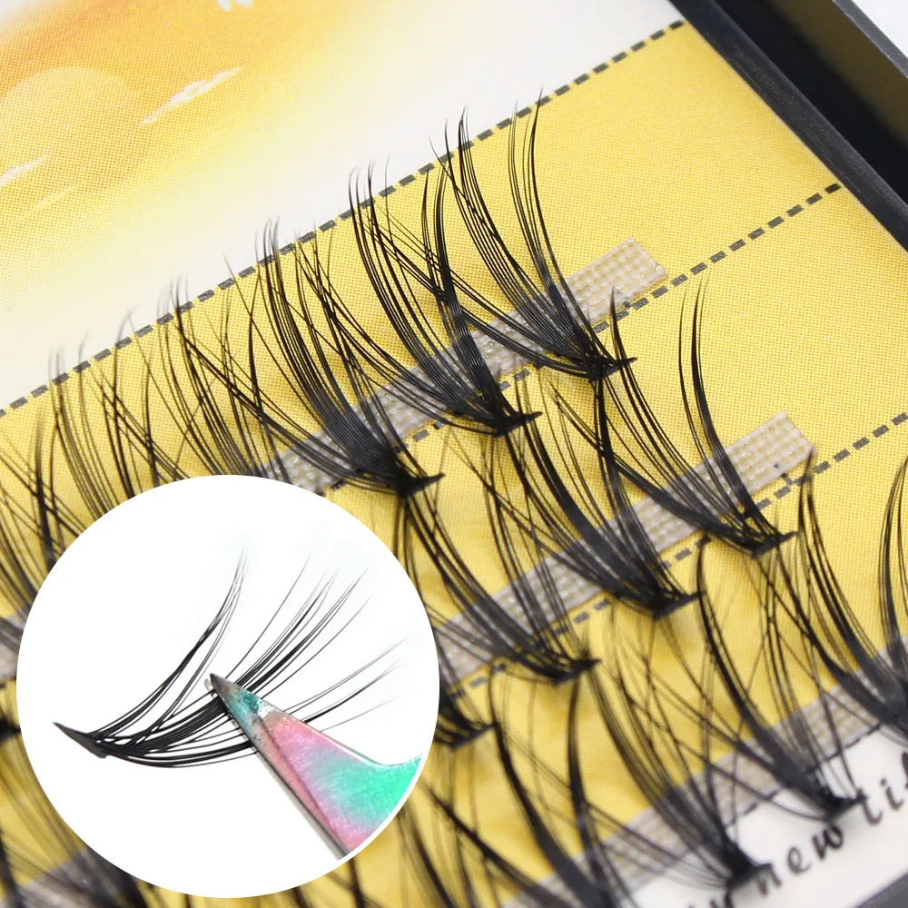 Moonlily Soft Mink Silk 20D/30D/40D Lashes Cluster Eyelash Extension Natural Long 3D Volume Effect Faux Bunche Individual Makeup