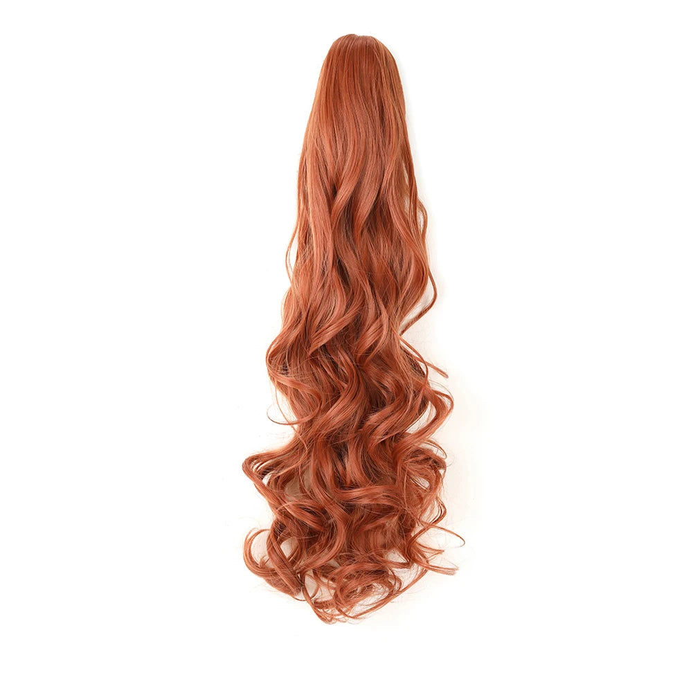 Ponytail Extension Synthetic Claw Clip in Hairpiece Curly Wavy Ponytail Hair Extensions Long Pony Tail Hairpiece for Women