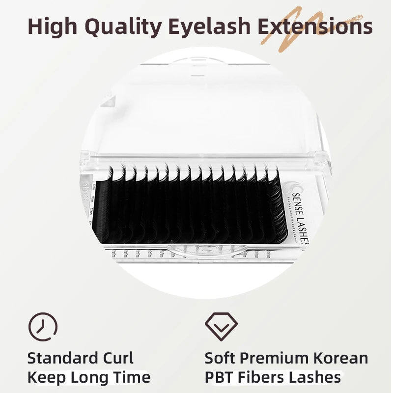 Faux Mink  8-25mm Natural Soft Lashes Bulk Wholesale Individual Lash 0.03MM Premium Mega Volume Eyelash Extensions Makeup