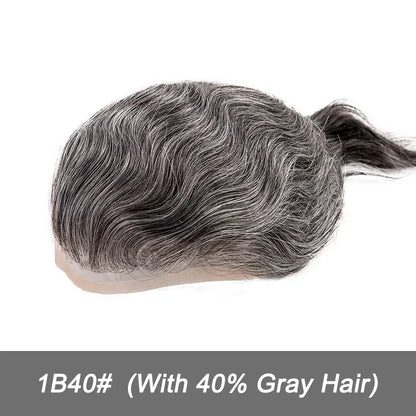 Men Wig Natural Haline Lace Front with Mono Top 6" Men's Capillary Prothesis Durable Toupee Men Wigs For Man Virgin Hair Toupee