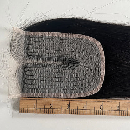 1pc 100% Human Hair Lace Frontal Closure 5x5 4x4 2x6 13x4 13x6 Lace Closure Free Part Pre-Plucked Transparent Lace Straight