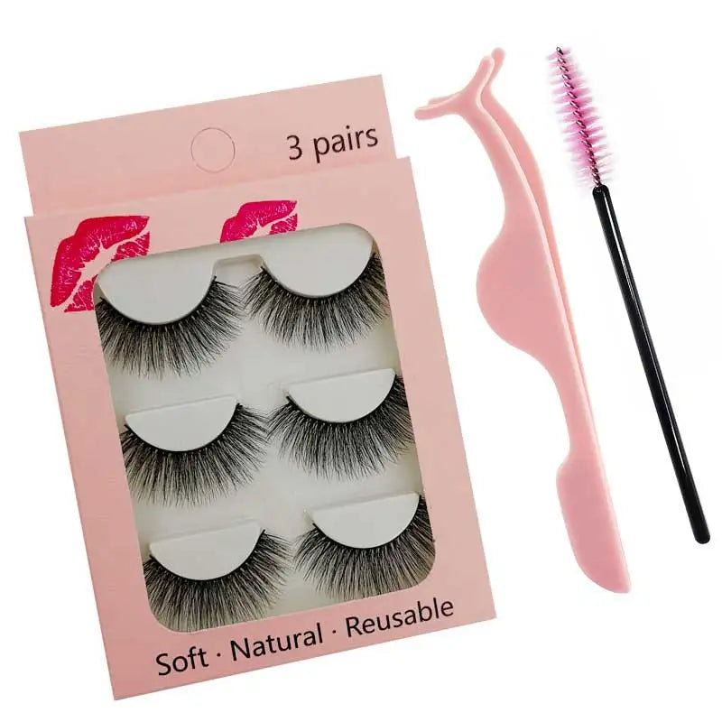 Eyelashes 3d mink lashes natural long make up false eyelashes eyelash brushes makeup eye lashes tweezers 3d lashes maquiagem