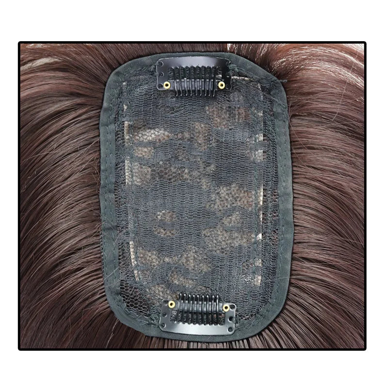 25cm Wig Piece Straight Hair Toppers Hairpiece Anti-Slip Clip In Women Bangs Fringe Natural Hair Extensions Wig