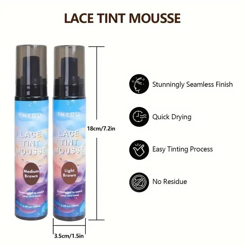 Lace Tint Mousse For Wigs - Long-Lasting, Easy To Apply And NaturaLooking Lace Tint Mousse