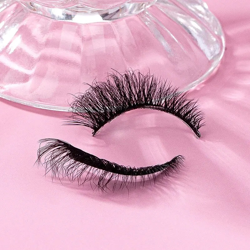 7 Pairs Pack 3D Wispy Cat Eye Fake Lashes Natural Look