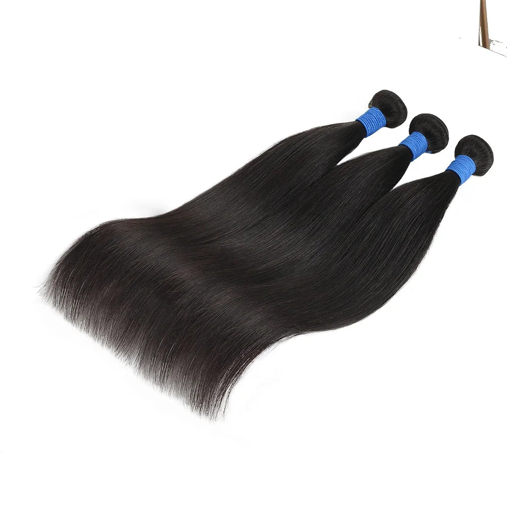 Indian Hair Weave Bundles 100% Human Hair 1B Hair Extension 1/3 Hair Bundles For Women Natural Black Hair Bundles
