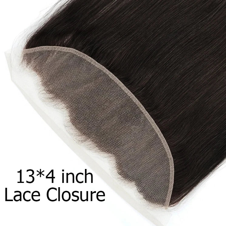 1pc 100% Human Hair Lace Frontal Closure 5x5 4x4 2x6 13x4 13x6 Lace Closure Free Part Pre-Plucked Transparent Lace Straight