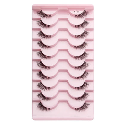 Cat Eye Lash 3/5/10 Pairs Half Lashes Natural Long False Eyelashes Wispy 3D Mink Lashes Volume Faux Cilios Extension Makeup Tool