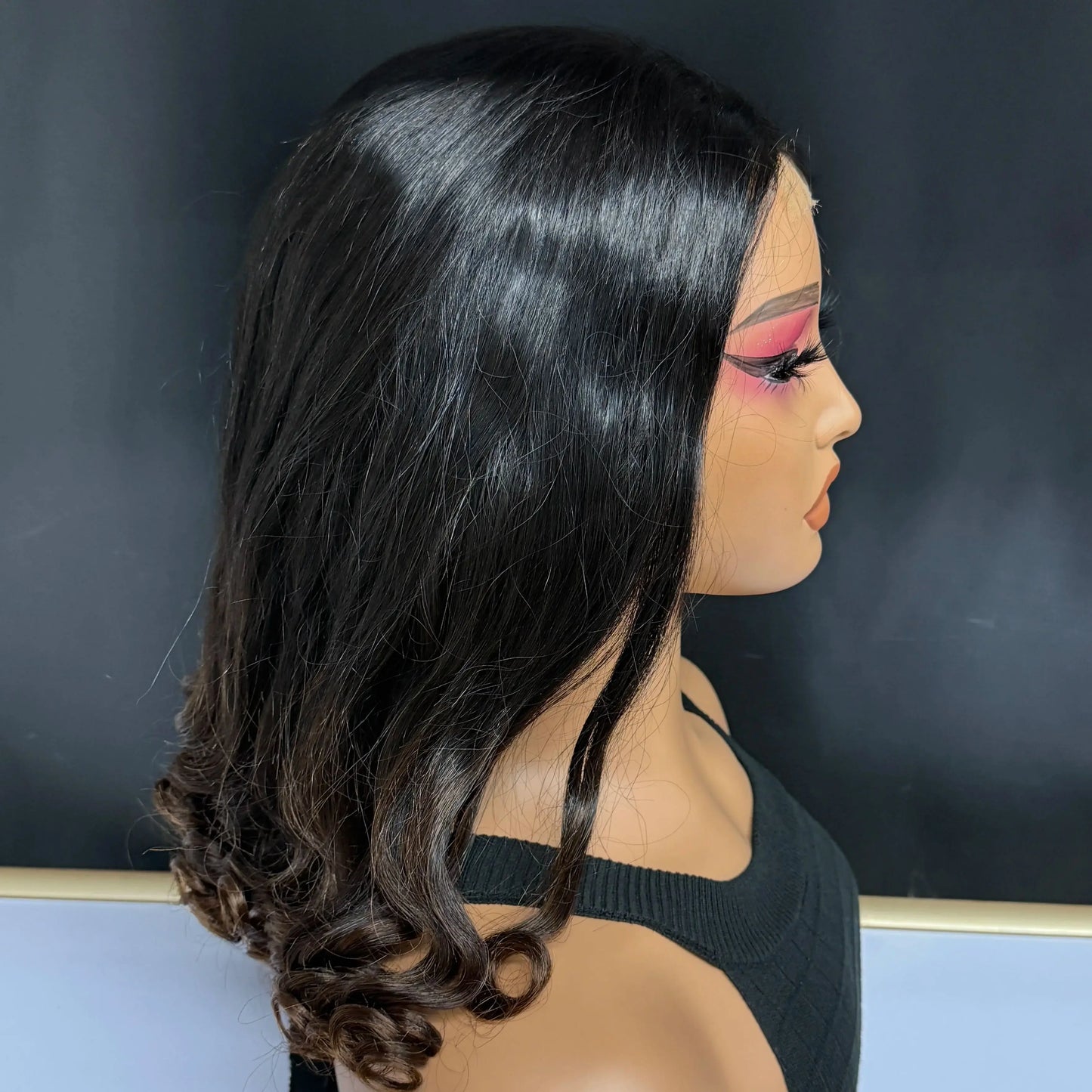 Raw Vietnamese Human Hair Wigs Bouncy Wavy Hair Wigs 2x6 HD Lace Closure Human Hair Wig with Curly Ends Virgin Hair for Women