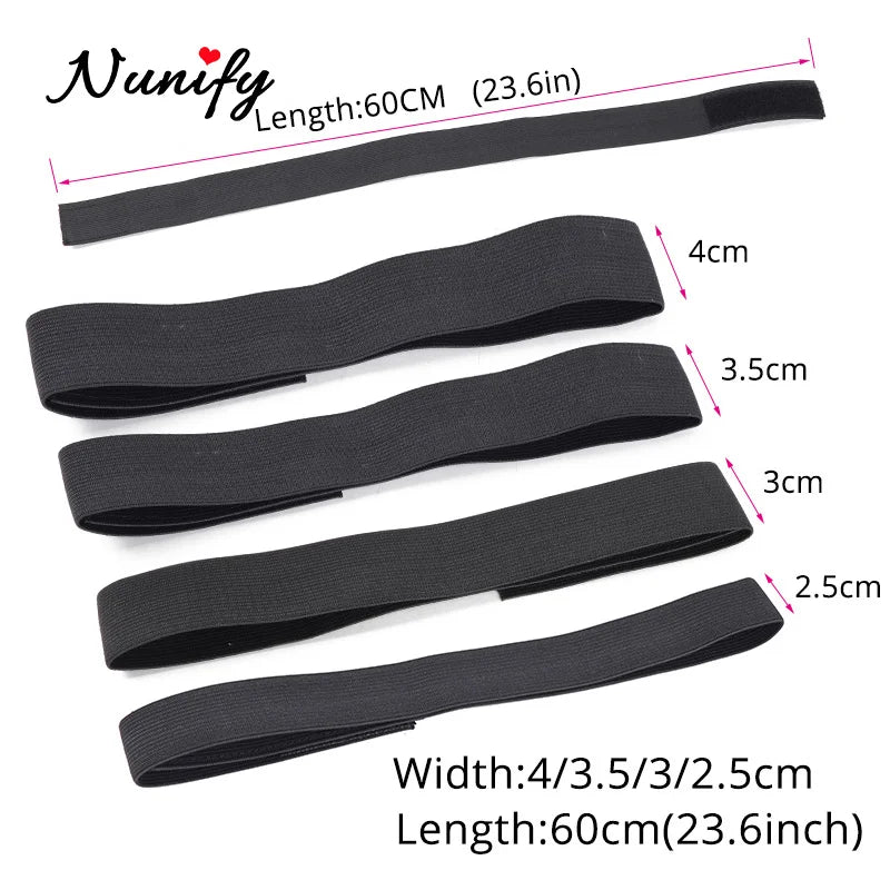 Edge Laying Scarf Elastic Headband For Wigs Lace Frontal 3Pcs Lace Melting Band With 1Pcs Double Side Edge Control Hair Comb