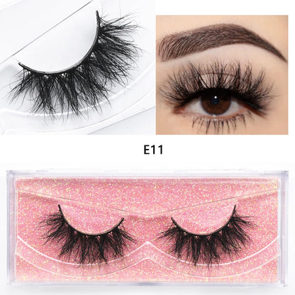 3D Mink Lashes Fluttery 3D Mink Lash Baby Doll Look Makeup Mink False Eyelash Round Shape 15mm Wispy Natural Eyelashes Full Lash